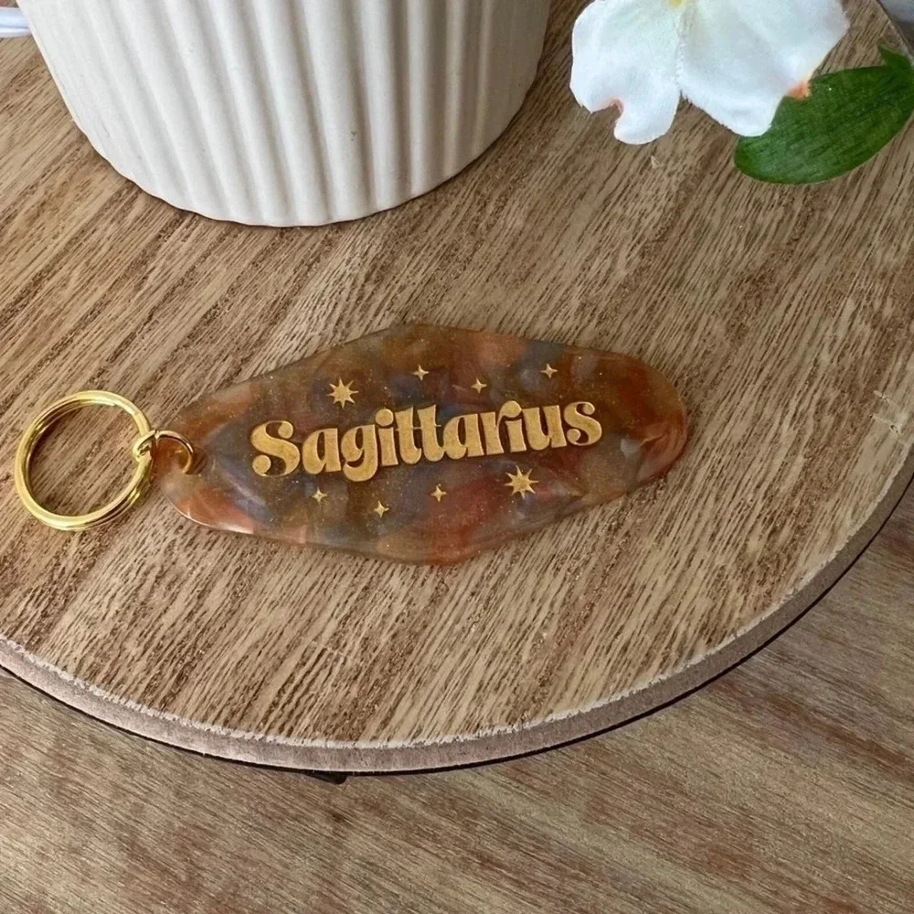 Sagittarius zodiac keychain